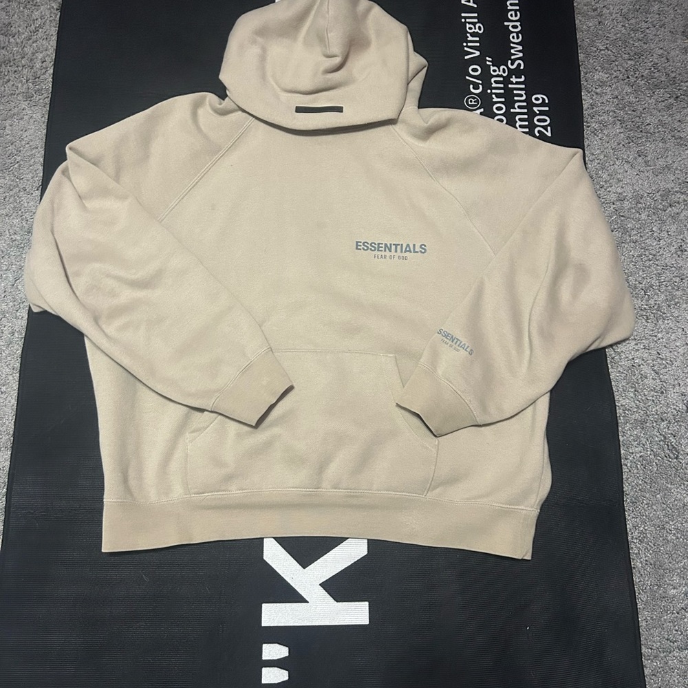 Essentials Tan Hoodie, Size Medium